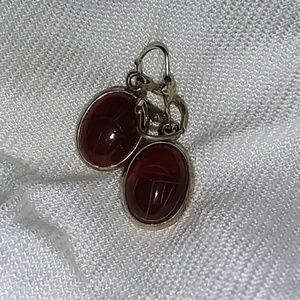 💖$8 items, 3 for $20!💖Carnelian Scarab Earrings